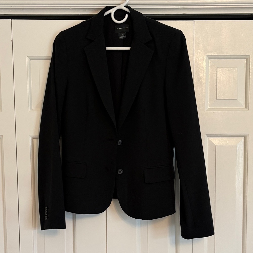 Club Monaco Black Women's Blazer - Classic Tailored Jacket